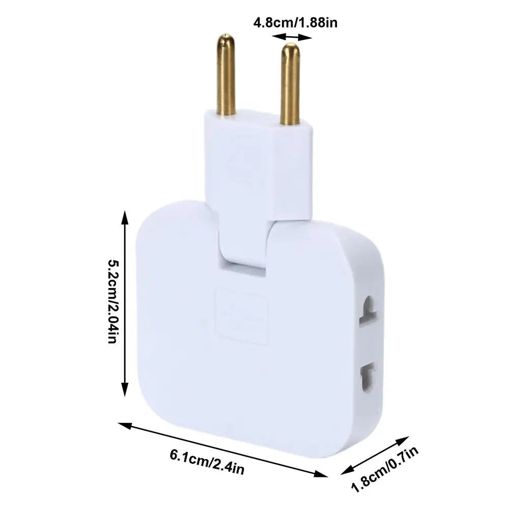 3-in-1 Flat Plug EU Adapter