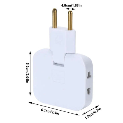3-in-1 Flat Plug EU Adapter