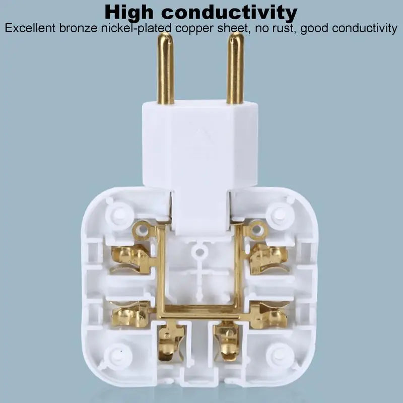 3-in-1 Flat Plug EU Adapter